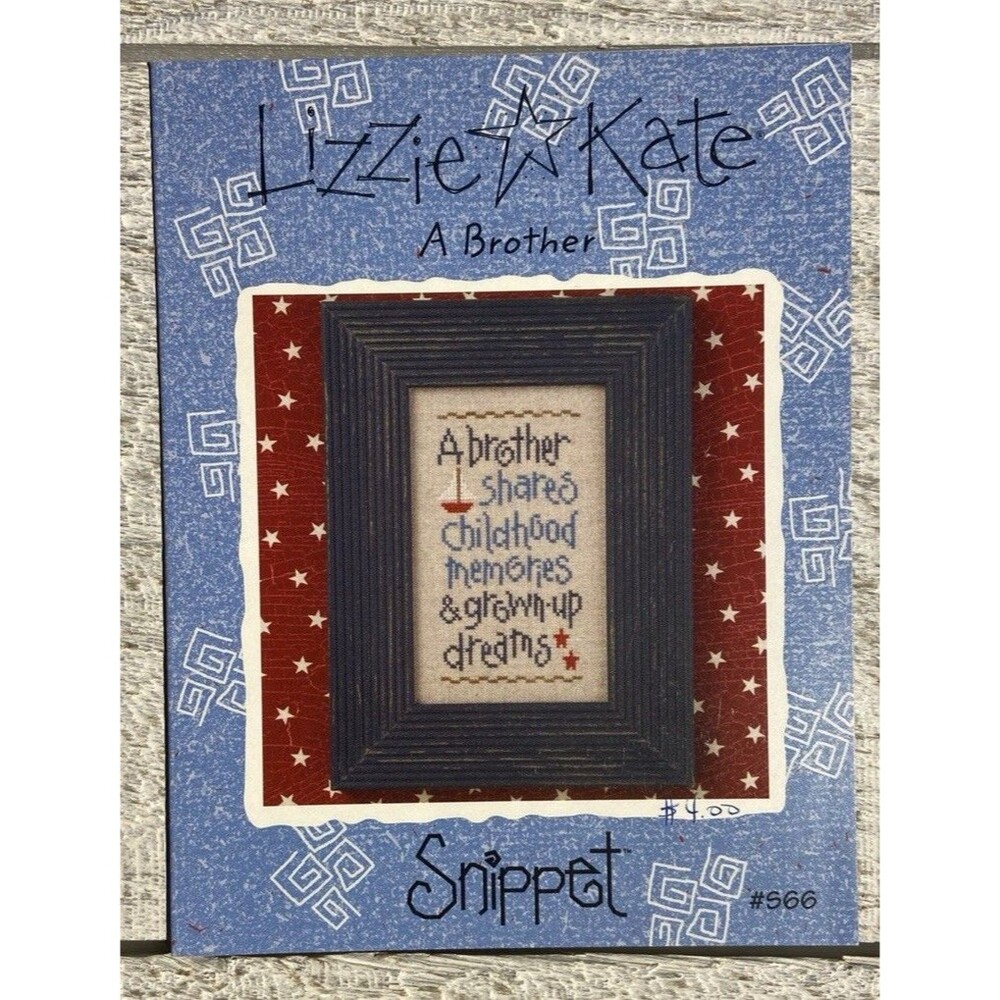 Cross Stitch Chart - Lizzie Kate - Snip It - A Brother